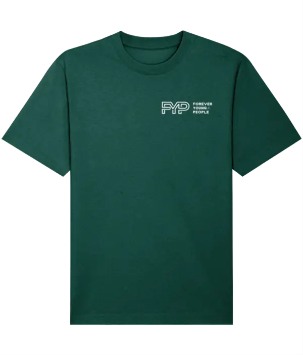 Forever Young People green Relaxed Tee with White Logo