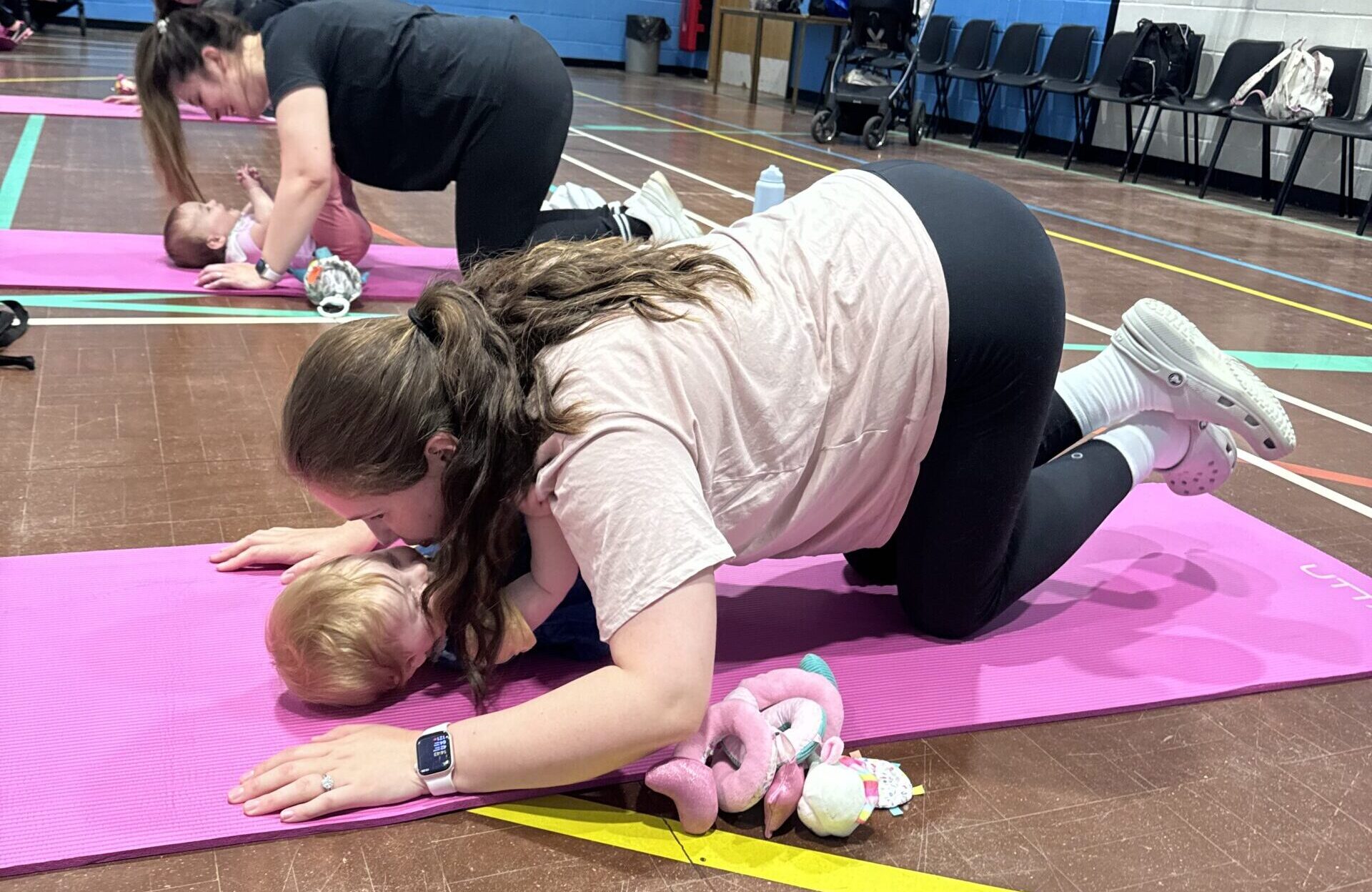 Dots mum and baby fitness class run by Forever Young People for young babies and their parents