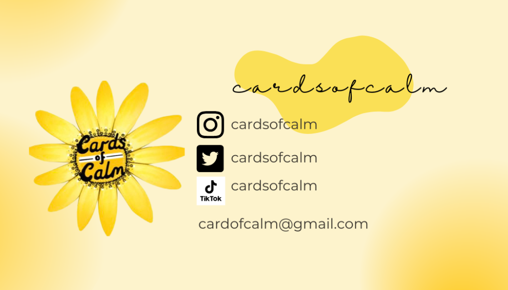 Cards of Calm non-for-profit ambassador of Forever Young People